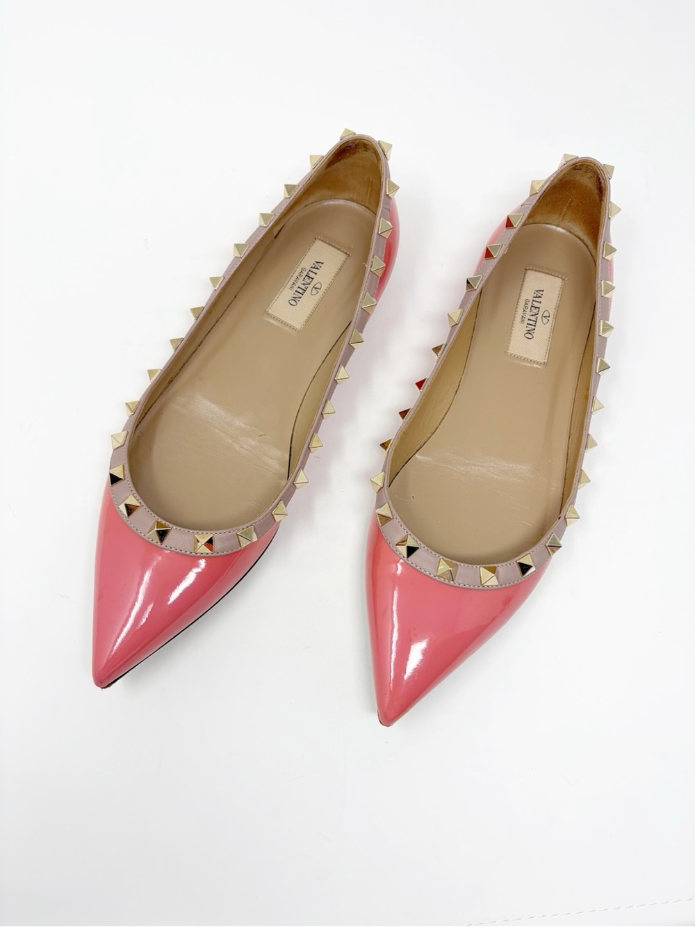 Valentino Rockstud Patent Leather Ballet Flats size 38